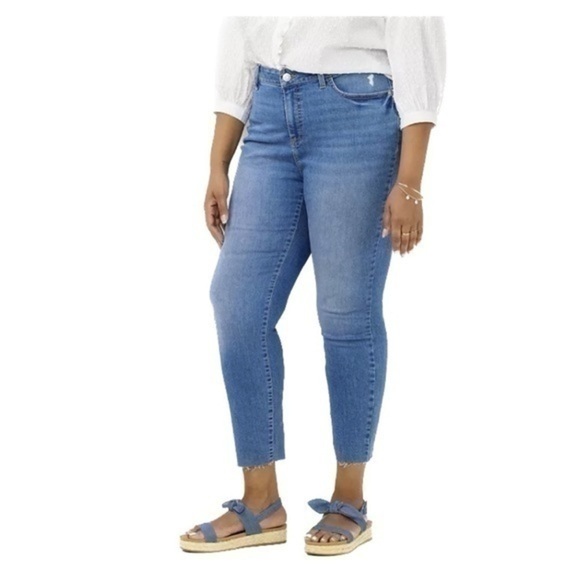 NWT Lauren Conrad Distressed Jeans Stretch Skinny 24W New - Picture 5 of 11